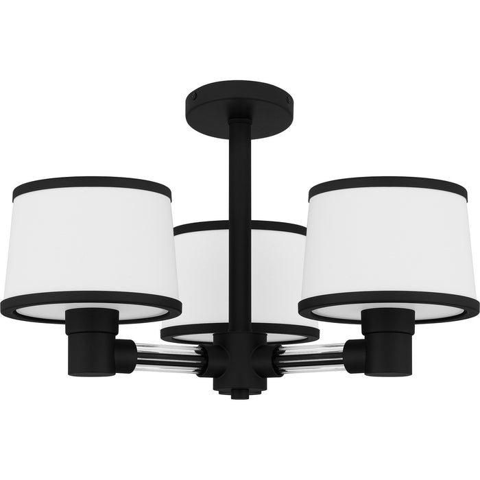 Myhouse Lighting Quoizel - KYL1722MBK - Three Light Semi Flush Mount - Kylen - Matte Black