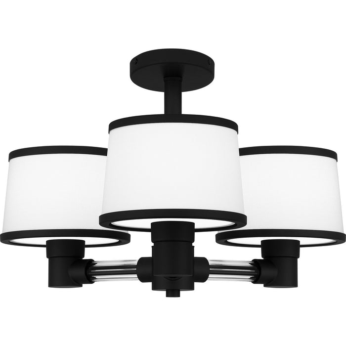 Myhouse Lighting Quoizel - KYL1722MBK - Three Light Semi Flush Mount - Kylen - Matte Black