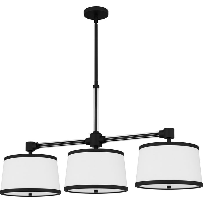 Myhouse Lighting Quoizel - KYL342MBK - Three Light Linear Chandelier - Kylen - Matte Black