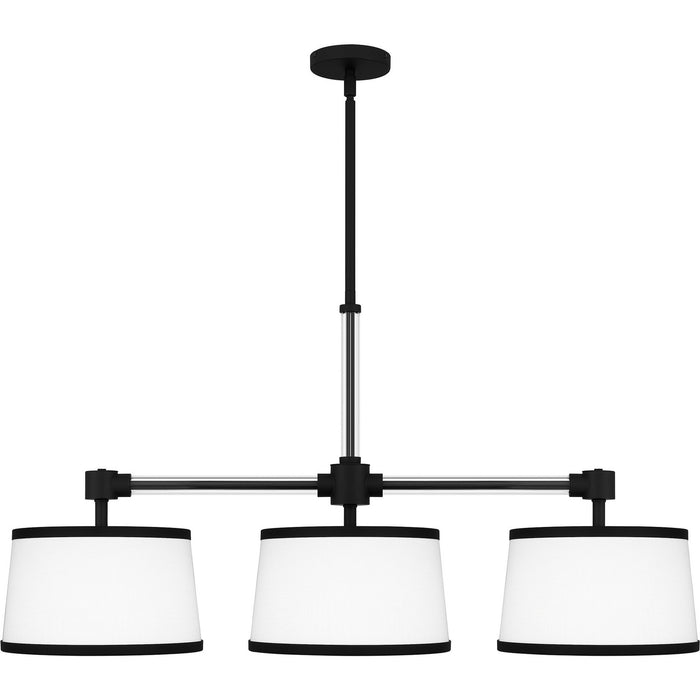 Myhouse Lighting Quoizel - KYL342MBK - Three Light Linear Chandelier - Kylen - Matte Black