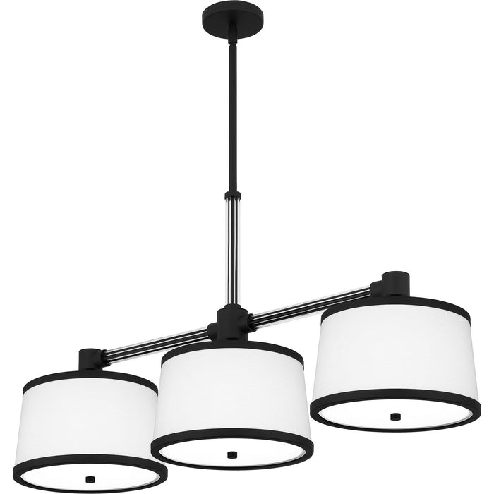 Myhouse Lighting Quoizel - KYL342MBK - Three Light Linear Chandelier - Kylen - Matte Black