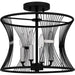 Myhouse Lighting Quoizel - LEI1714MBK - Four Light Semi Flush Mount - Leiland - Matte Black