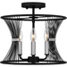 Myhouse Lighting Quoizel - LEI1714MBK - Four Light Semi Flush Mount - Leiland - Matte Black