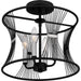 Myhouse Lighting Quoizel - LEI1714MBK - Four Light Semi Flush Mount - Leiland - Matte Black