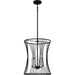 Myhouse Lighting Quoizel - LEI2816MBK - Four Light Pendant - Leiland - Matte Black