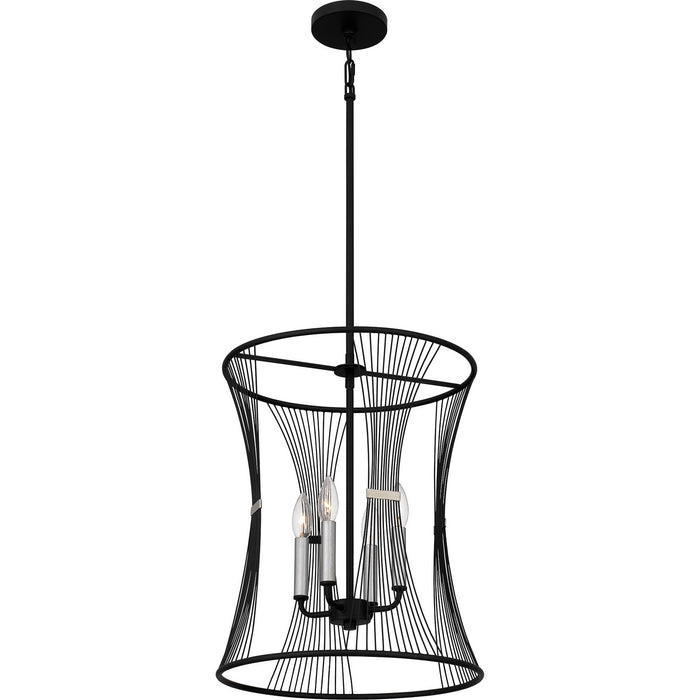 Myhouse Lighting Quoizel - LEI2816MBK - Four Light Pendant - Leiland - Matte Black