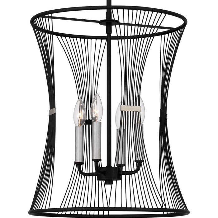 Myhouse Lighting Quoizel - LEI2816MBK - Four Light Pendant - Leiland - Matte Black