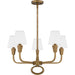 Myhouse Lighting Quoizel - MAO5026WS - Five Light Chandelier - Mallory - Weathered Brass