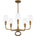 Myhouse Lighting Quoizel - MAO5026WS - Five Light Chandelier - Mallory - Weathered Brass