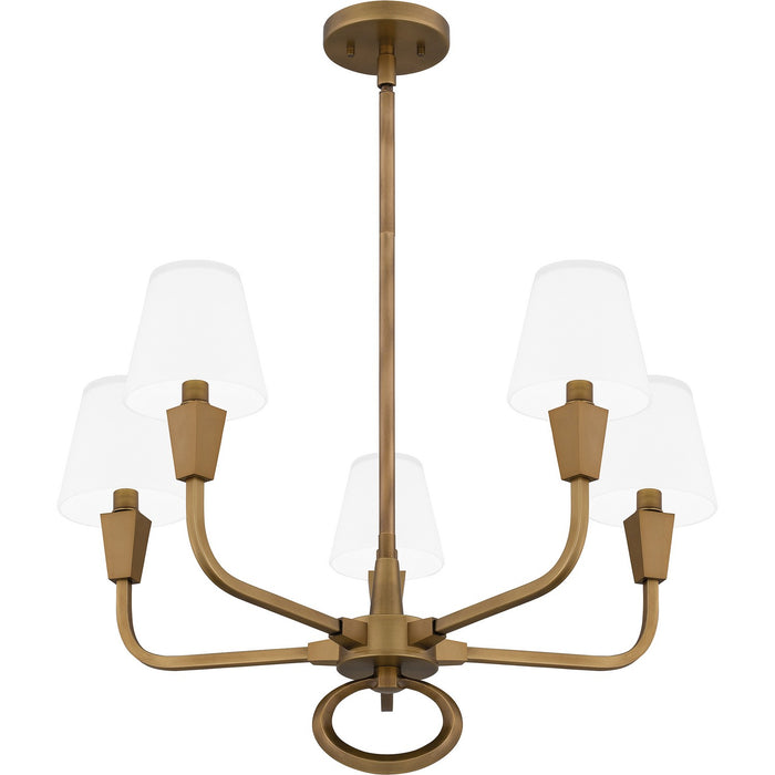 Myhouse Lighting Quoizel - MAO5026WS - Five Light Chandelier - Mallory - Weathered Brass