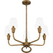 Myhouse Lighting Quoizel - MAO5026WS - Five Light Chandelier - Mallory - Weathered Brass