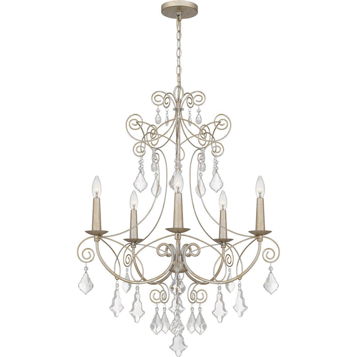 Myhouse Lighting Quoizel - MER5028VG - Five Light Chandelier - Merida - Vintage Gold