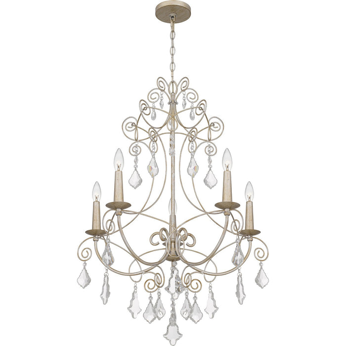 Myhouse Lighting Quoizel - MER5028VG - Five Light Chandelier - Merida - Vintage Gold