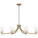 Myhouse Lighting Quoizel - MIC638BGD - Six Light Linear Chandelier - Miccio - Bronze Gold