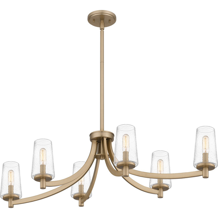 Myhouse Lighting Quoizel - MIC638BGD - Six Light Linear Chandelier - Miccio - Bronze Gold