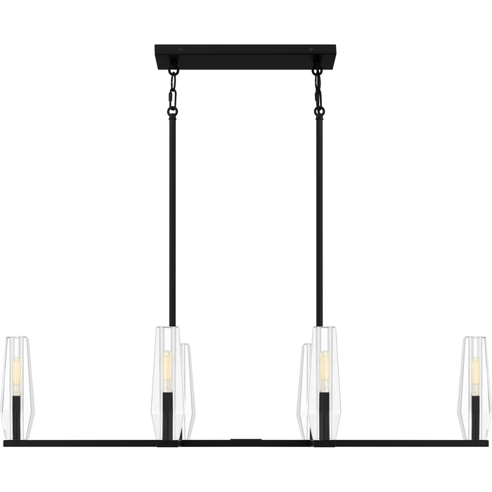 Myhouse Lighting Quoizel - MUT640MBK - Six Light Linear Chandelier - Malamute - Matte Black