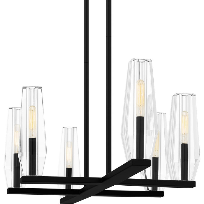 Myhouse Lighting Quoizel - MUT640MBK - Six Light Linear Chandelier - Malamute - Matte Black