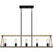 Myhouse Lighting Quoizel - OKP542MBK - Five Light Linear Chandelier - Oak Park - Matte Black