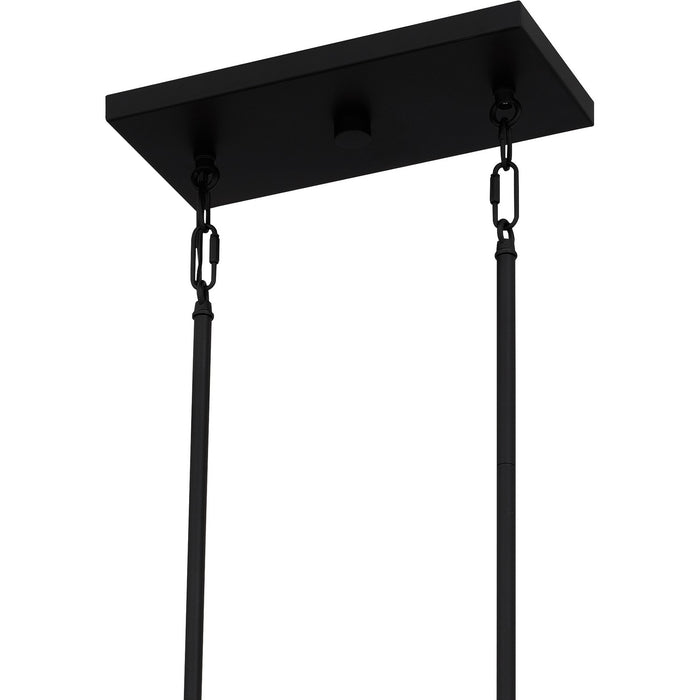 Myhouse Lighting Quoizel - OKP542MBK - Five Light Linear Chandelier - Oak Park - Matte Black