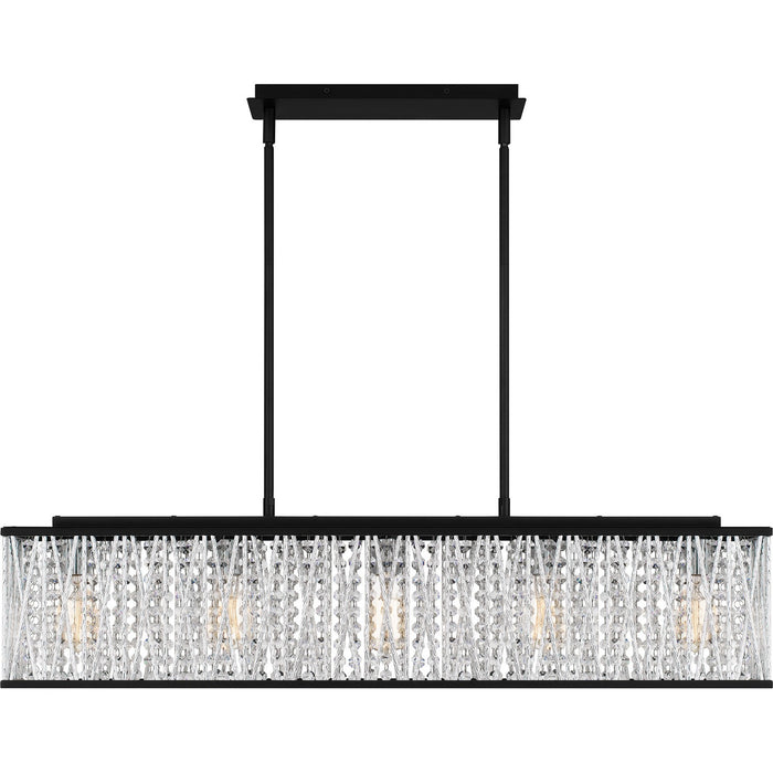 Myhouse Lighting Quoizel - PCCET538MBK - Five Light Linear Chandelier - Celeste - Matte Black