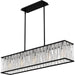 Myhouse Lighting Quoizel - PCCET538MBK - Five Light Linear Chandelier - Celeste - Matte Black