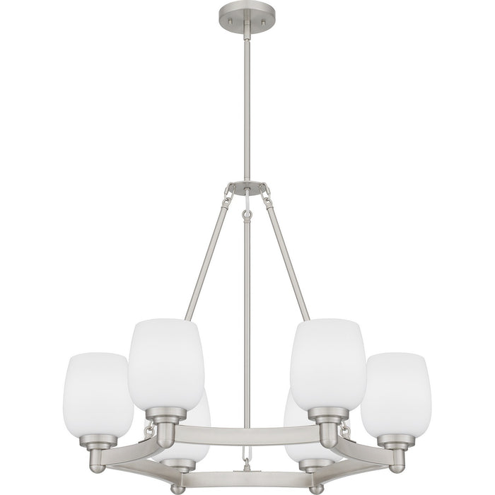 Myhouse Lighting Quoizel - PNG5028BN - Six Light Chandelier - Penning - Brushed Nickel