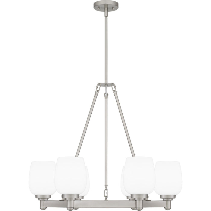 Myhouse Lighting Quoizel - PNG5028BN - Six Light Chandelier - Penning - Brushed Nickel