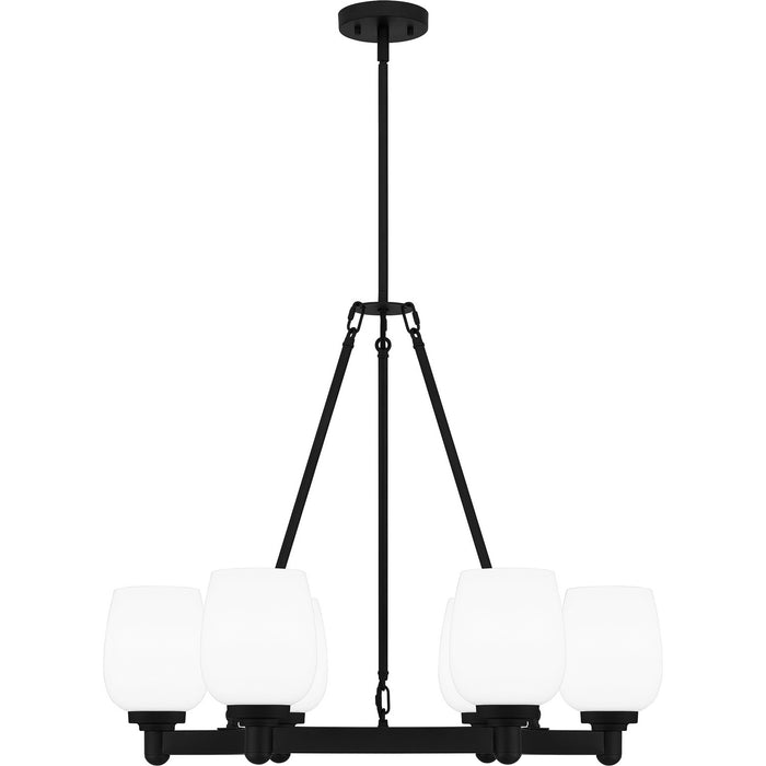 Myhouse Lighting Quoizel - PNG5028MBK - Six Light Chandelier - Penning - Matte Black