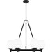 Myhouse Lighting Quoizel - PNG5028MBK - Six Light Chandelier - Penning - Matte Black