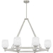 Myhouse Lighting Quoizel - PNG638BN - Six Light Linear Chandelier - Penning - Brushed Nickel