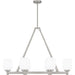 Myhouse Lighting Quoizel - PNG638BN - Six Light Linear Chandelier - Penning - Brushed Nickel