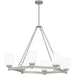 Myhouse Lighting Quoizel - PNG638BN - Six Light Linear Chandelier - Penning - Brushed Nickel