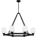 Myhouse Lighting Quoizel - PNG638MBK - Six Light Linear Chandelier - Penning - Matte Black