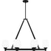 Myhouse Lighting Quoizel - PNG638MBK - Six Light Linear Chandelier - Penning - Matte Black