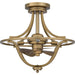 Myhouse Lighting Quoizel - QFA6156WS - Four Light Fandelier - Quoizel Fandelier - Weathered Brass