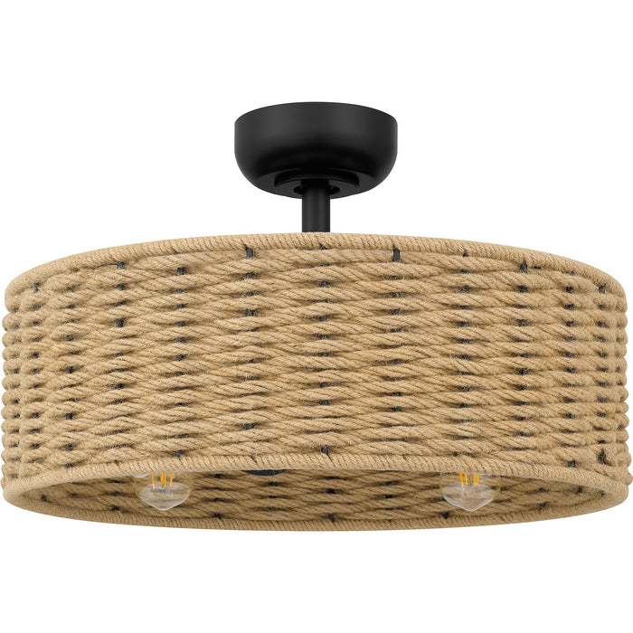 Myhouse Lighting Quoizel - QFA6201MBK - Four Light Fandelier - Quoizel Fandelier - Matte Black