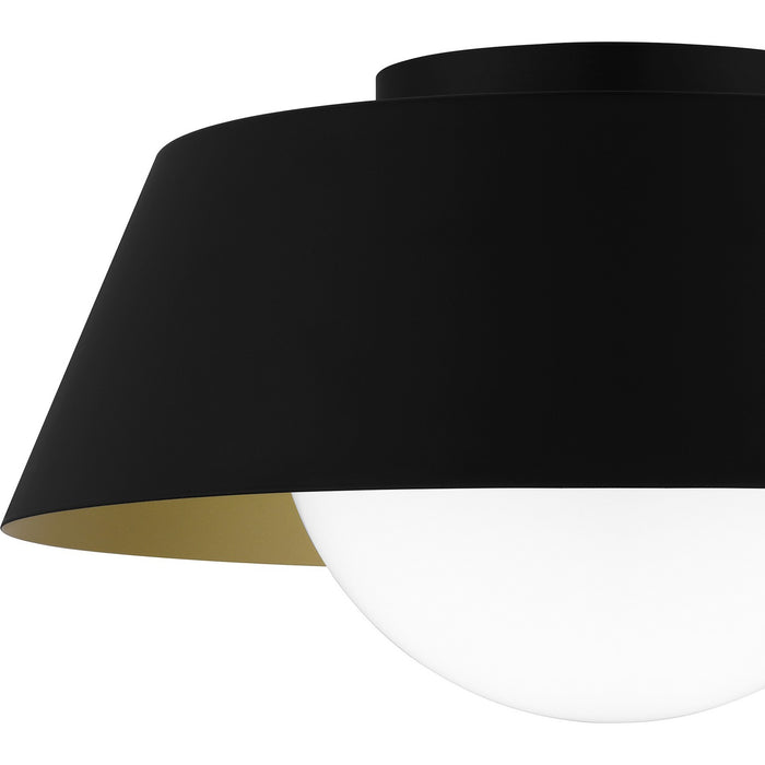 Myhouse Lighting Quoizel - QFL6182MBK - One Light Flush Mount - Quoizel Flush Mount - Matte Black