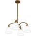 Myhouse Lighting Quoizel - QP6157WS - Four Light Chandelier - Quoizel Pendant - Weathered Brass