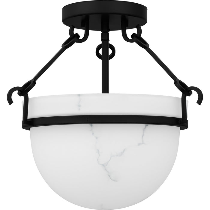 Myhouse Lighting Quoizel - QSF6185MBK - Three Light Semi Flush Mount - Quoizel Semi-Flush Mount - Matte Black