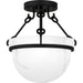 Myhouse Lighting Quoizel - QSF6185MBK - Three Light Semi Flush Mount - Quoizel Semi-Flush Mount - Matte Black