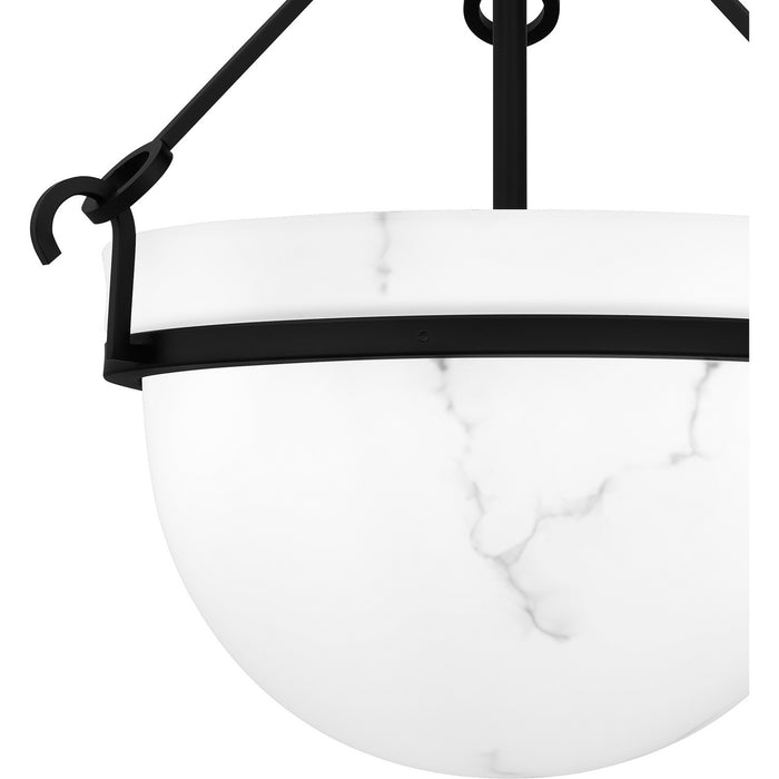 Myhouse Lighting Quoizel - QSF6185MBK - Three Light Semi Flush Mount - Quoizel Semi-Flush Mount - Matte Black