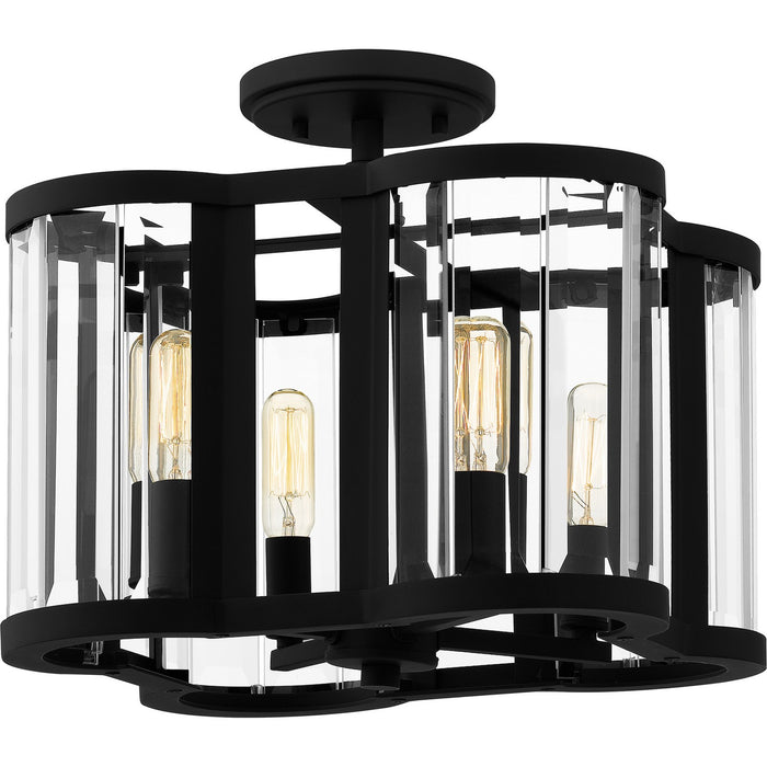 Myhouse Lighting Quoizel - QSF6193MBK - Four Light Semi Flush Mount - Quoizel Semi-Flush Mount - Matte Black