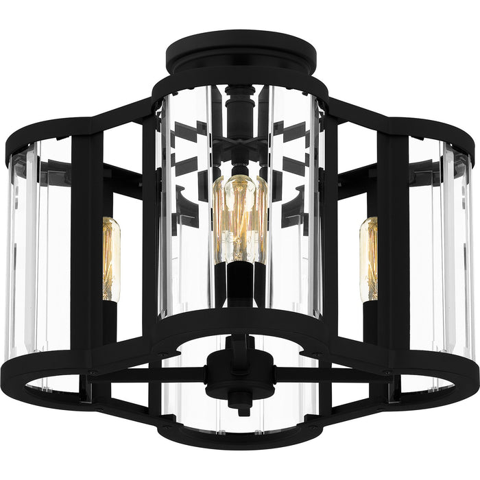 Myhouse Lighting Quoizel - QSF6193MBK - Four Light Semi Flush Mount - Quoizel Semi-Flush Mount - Matte Black