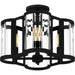 Myhouse Lighting Quoizel - QSF6193MBK - Four Light Semi Flush Mount - Quoizel Semi-Flush Mount - Matte Black