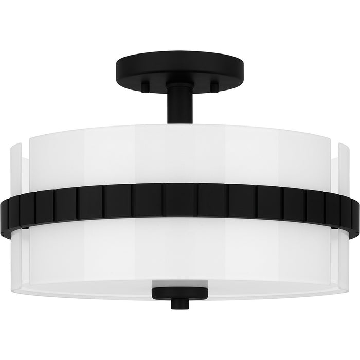 Myhouse Lighting Quoizel - QSF6195MBK - Two Light Semi Flush Mount - Quoizel Semi-Flush Mount - Matte Black