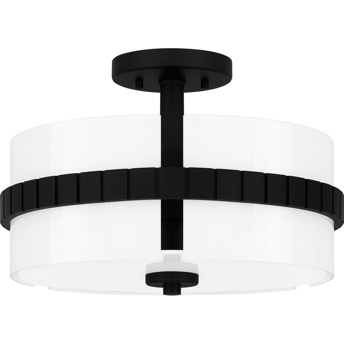 Myhouse Lighting Quoizel - QSF6195MBK - Two Light Semi Flush Mount - Quoizel Semi-Flush Mount - Matte Black