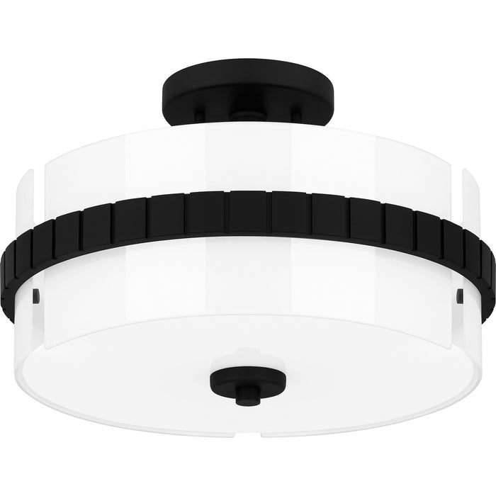 Myhouse Lighting Quoizel - QSF6195MBK - Two Light Semi Flush Mount - Quoizel Semi-Flush Mount - Matte Black