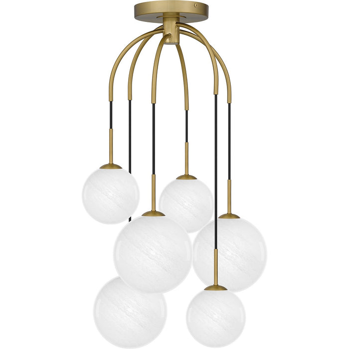 Myhouse Lighting Quoizel - QSF6198AB - Six Light Pendant - Quoizel Semi-Flush Mount - Aged Brass