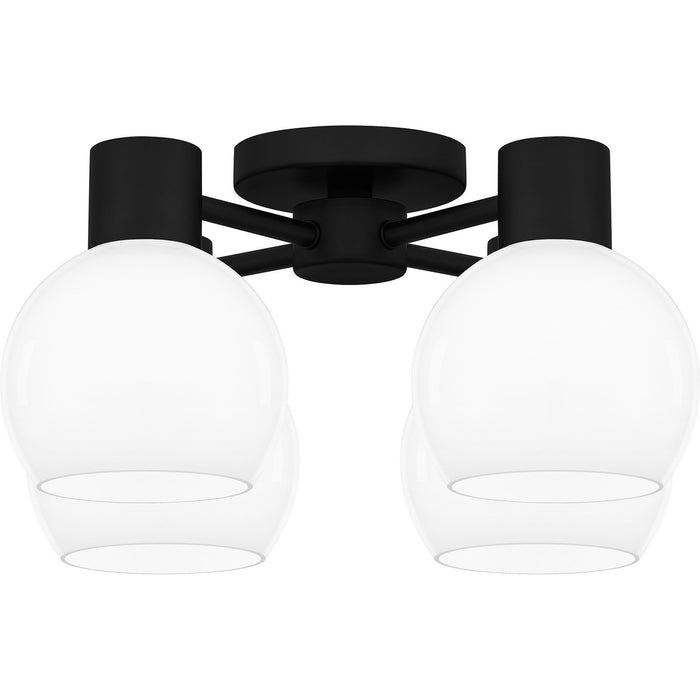 Myhouse Lighting Quoizel - QSF6199MBK - Four Light Semi Flush Mount - Quoizel Semi-Flush Mount - Matte Black