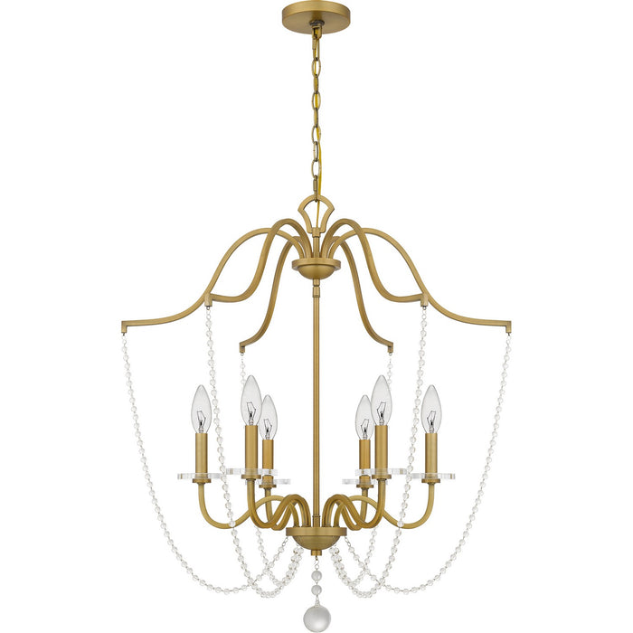 Myhouse Lighting Quoizel - SDY5028AB - Six Light Chandelier - Sunday - Aged Brass